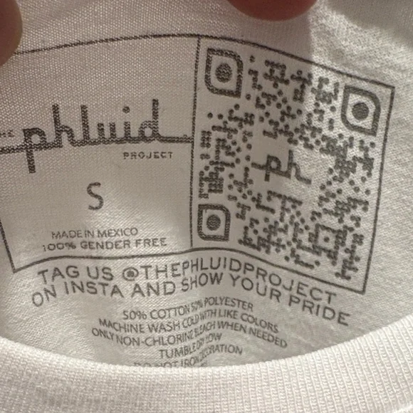 The Phluid Project White Tee with Multicolor 'Be Kind to All Kinds' Print - Picture 4 of 6